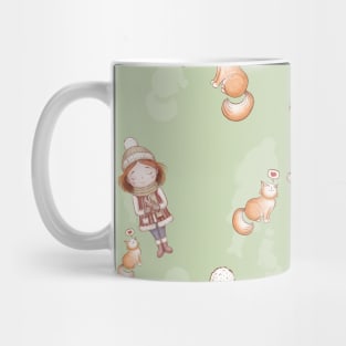 Cute girl pattern Mug